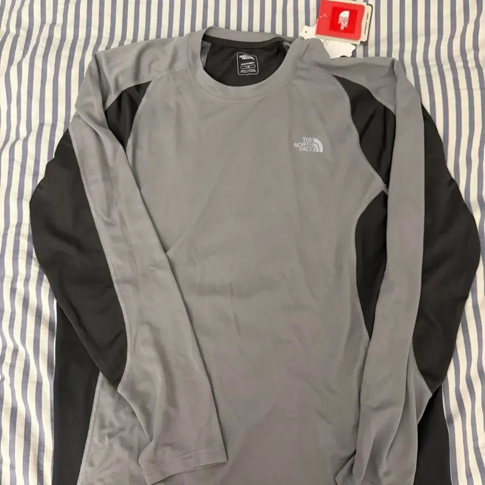 The north face gray long sleeve shirt